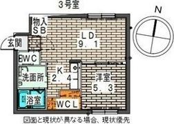 Elle Cube学園前（エルキューブ学園前）の間取り画像