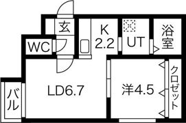 Terrace Natsume（テラスナツメ）の間取り画像