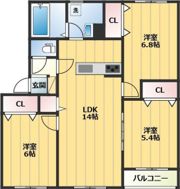 グランメールの間取り画像