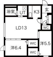 ブルーイング平岸の間取り画像