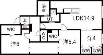 ブランシャール EC山の手の間取り画像