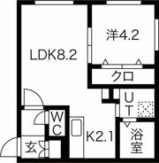 Porte Bonheur東札幌（ポルトボヌール東札幌）の間取り画像