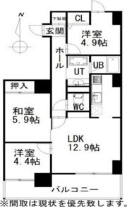 セザール伏見の間取り画像