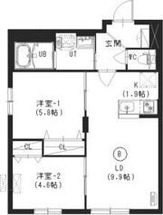 TerraceChihaya（テラスチハヤ） （中の島1-4の間取り画像