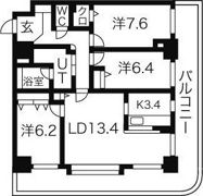 インペリアル山鼻の間取り画像