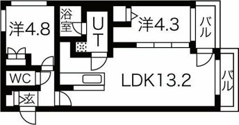 メニーズコート麻生西プレミアの間取り画像