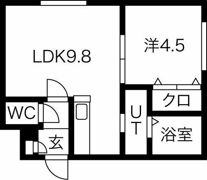 ING南8条の間取り画像