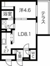 CLASSE月寒WEST（クラズ月寒ウエスト）の間取り画像