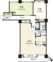 【分譲賃貸】福住パーク・ホームズの間取り画像