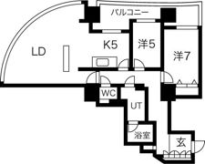 シティタワー円山神宮鳥居前の間取り画像