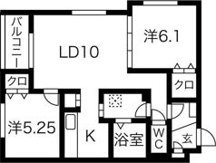 サンドリヨンB棟の間取り画像