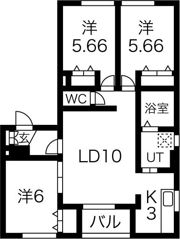サンドリヨンA棟の間取り画像