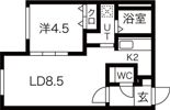 クラヴィス本郷通8の間取り画像