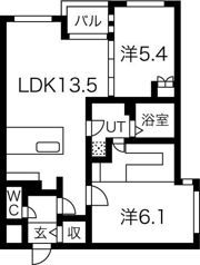 Rests on 行啓通の間取り画像