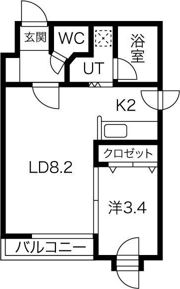クラージュ行啓Iの間取り画像