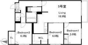 ZABO HILLS MINAMI6JOの間取り画像