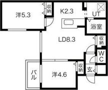 トロワエール南郷の間取り画像