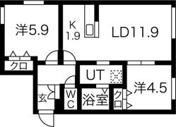 ブランブリエ二十四軒の間取り画像