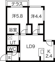ブランシャール学園前の間取り画像