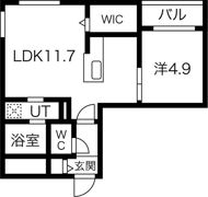 ブランシャールNAKAJIMA PARK FRONTの間取り画像