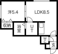 マイルーム環状通東A棟（マイルームカンジョウドオリヒガシAトの間取り画像