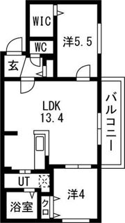 ブランシャールFEG-X琴似の間取り画像