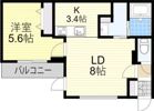 GIRAFFE KIKUSUI Premier （ジラフ菊水の間取り画像