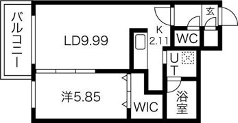 シエル山鼻の間取り画像