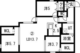 Le Clair Asabu（ルクレールアサブ）の間取り画像