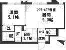 グランメール月寒EASTの間取り画像