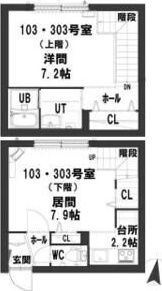 グランメールエースの間取り画像
