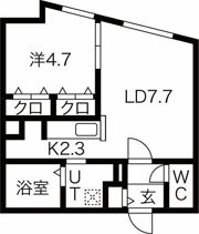ブランシャール豊水すすきのの間取り画像