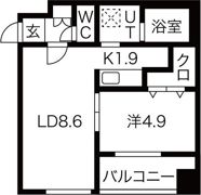 クラリス豊平3・9の間取り画像