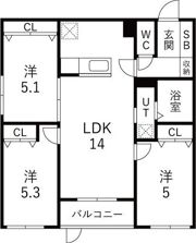 メニーズコート栄南プレミアの間取り画像