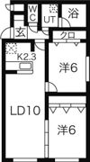 キューブ平岸3-5の間取り画像
