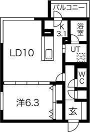 ガーデンヒルズ月寒中央の間取り画像