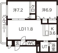 モンテローザの間取り画像