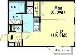 ルヌアージュ東区役所前の間取り画像