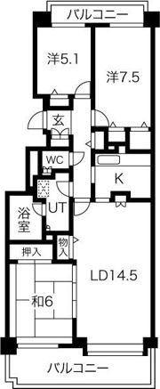 ヴィルヌーブ宮の森の間取り画像