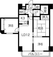 クレア南郷の間取り画像