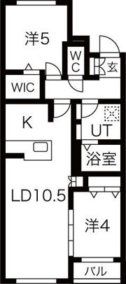 URBAN FLATS 北24条の間取り画像