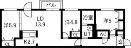 Eternity東札幌の間取り画像