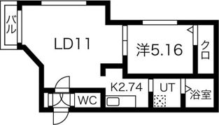 シャトーライフ近代美術館前1の間取り画像