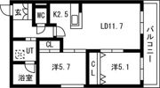 Angelic Village 南23条の間取り画像