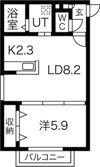 ブローニュ旭ヶ丘の間取り画像