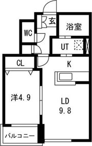 フィーノK3の間取り画像