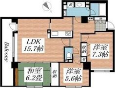 パーク・ハイム宮の森三条の間取り画像