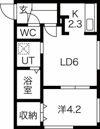 ALPHA南平岸の間取り画像