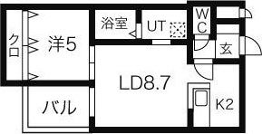 デルフィーノ麻生IIの間取り画像