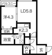erys hiragishi（エリーズ平岸）の間取り画像